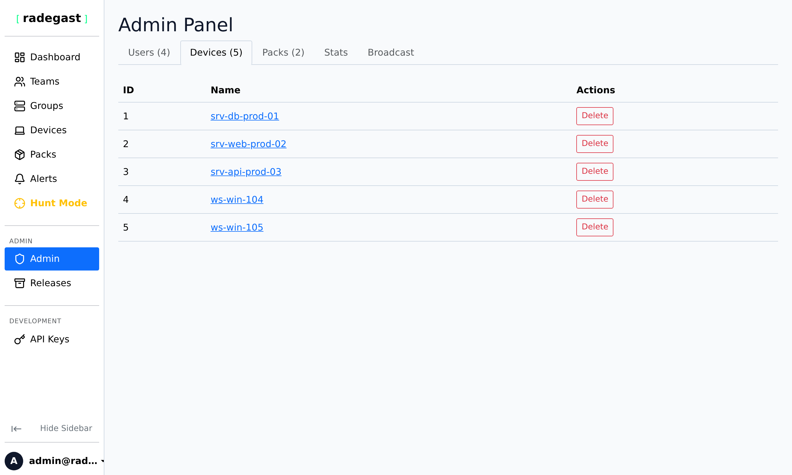 Admin Device Management
