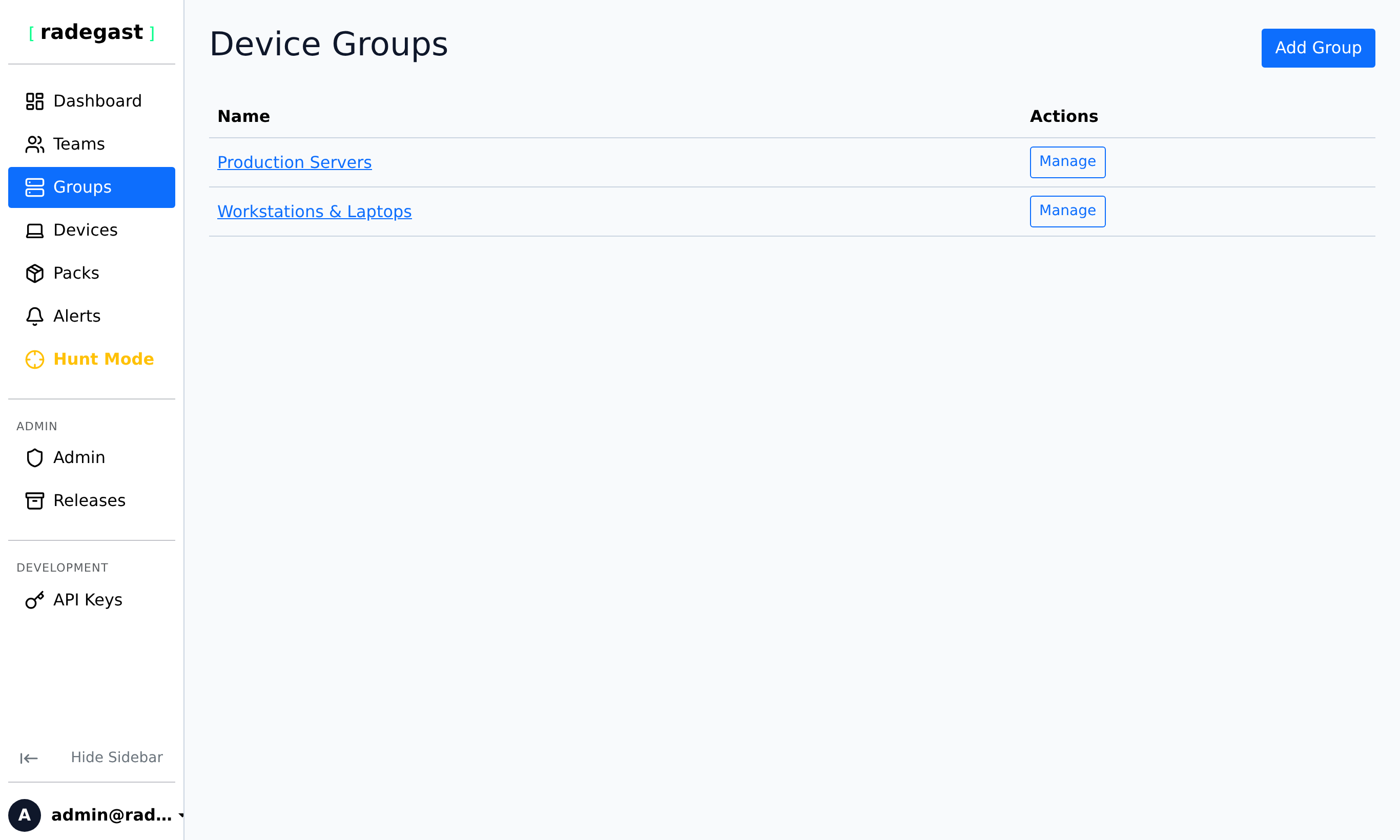 Device Groups Management
